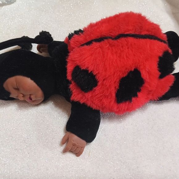 Adorable Ladybug Baby Doll in Red and Black - Picture 1 of 6